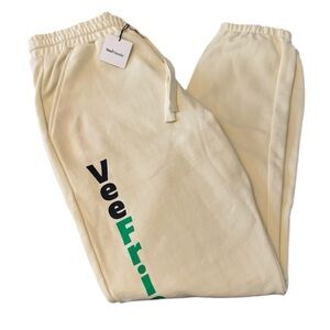 Veefriends Mens Size Small Cream Color Sweatpants